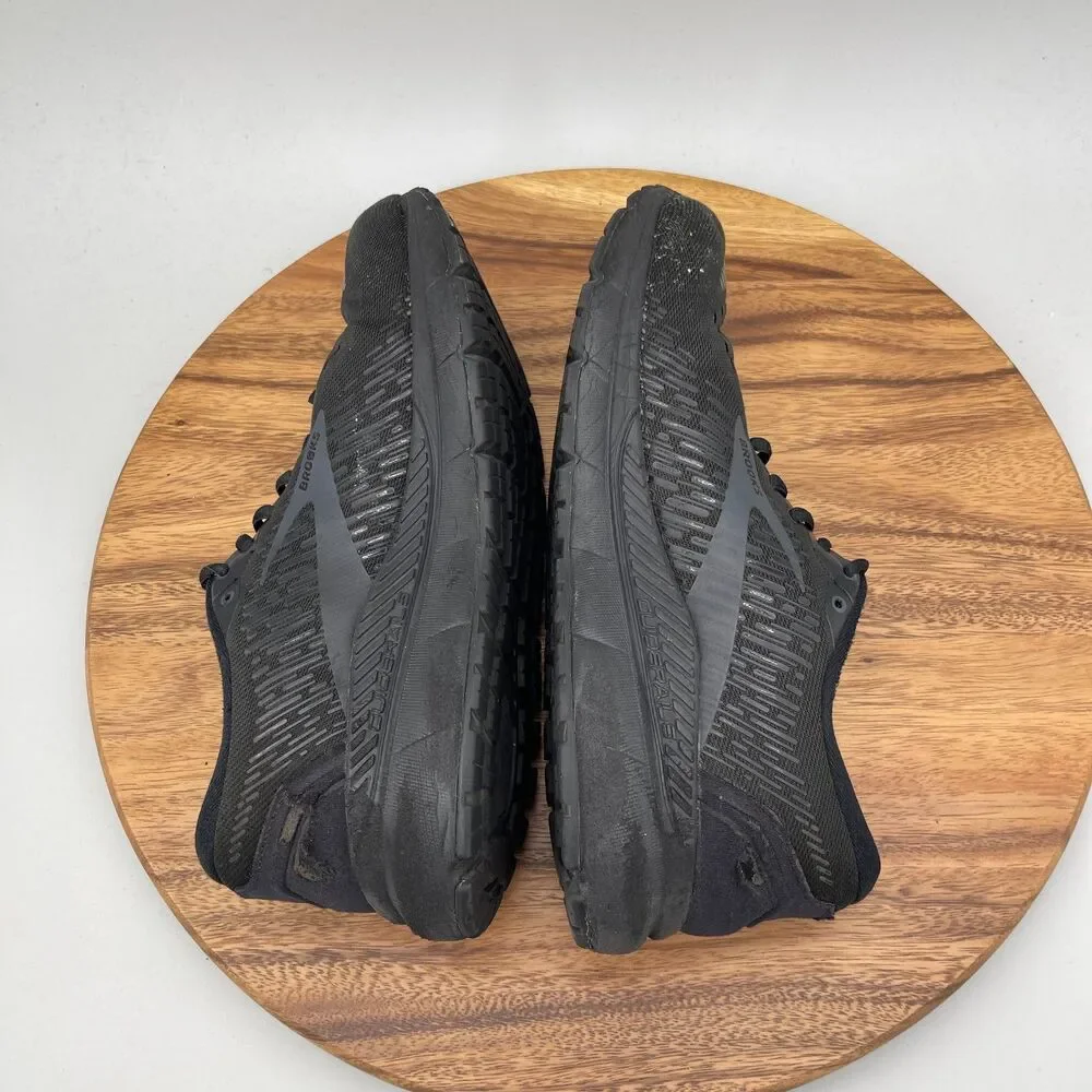 Brooks Addiction GTS 15 Shoes Mens Size 11.5 Triple Black Running Comfort Gym